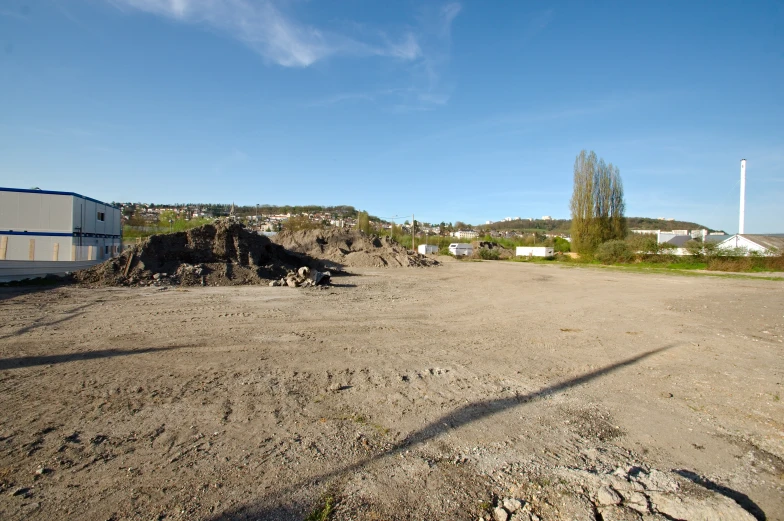 an abandoned parking lot in an out door neighborhood