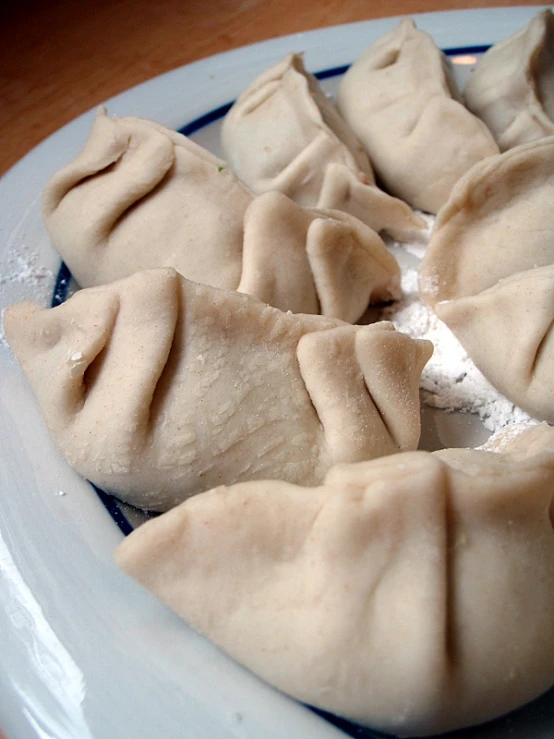 some steamed food is sitting on a plate