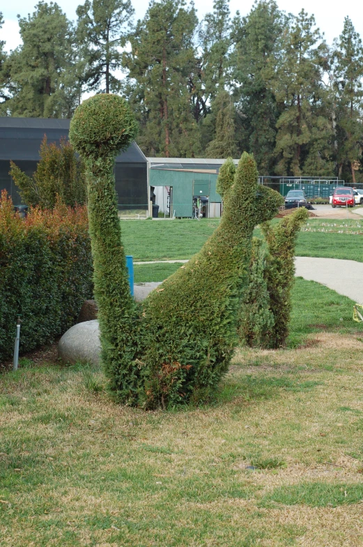 this is a sculpture of animals that are out in the yard