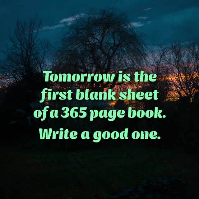 the words tomorrow is the first bank sheet of 350 page book write a good one
