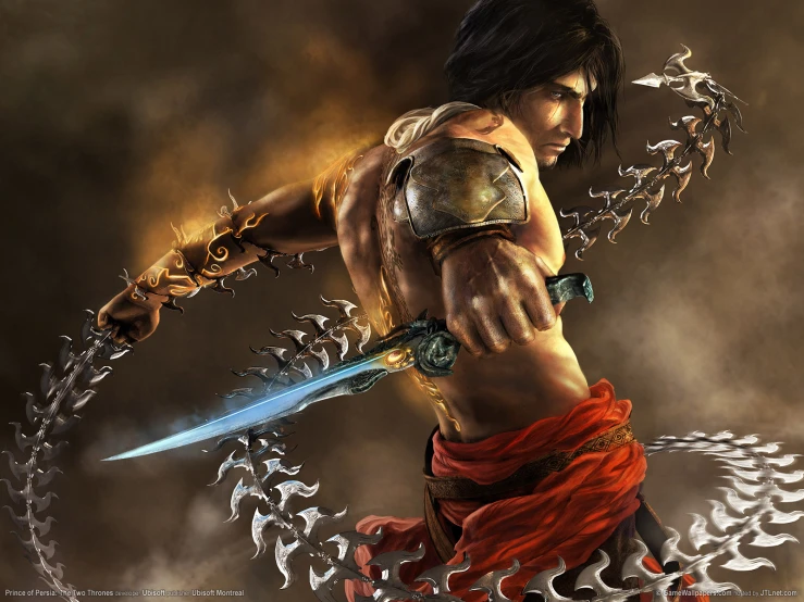 an image of a woman holding a sword in her right hand