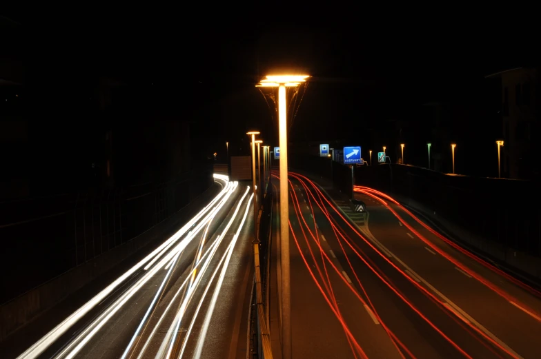 long exposure pograph of a road with traffic