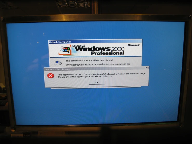 the monitor is displaying a window on its screen