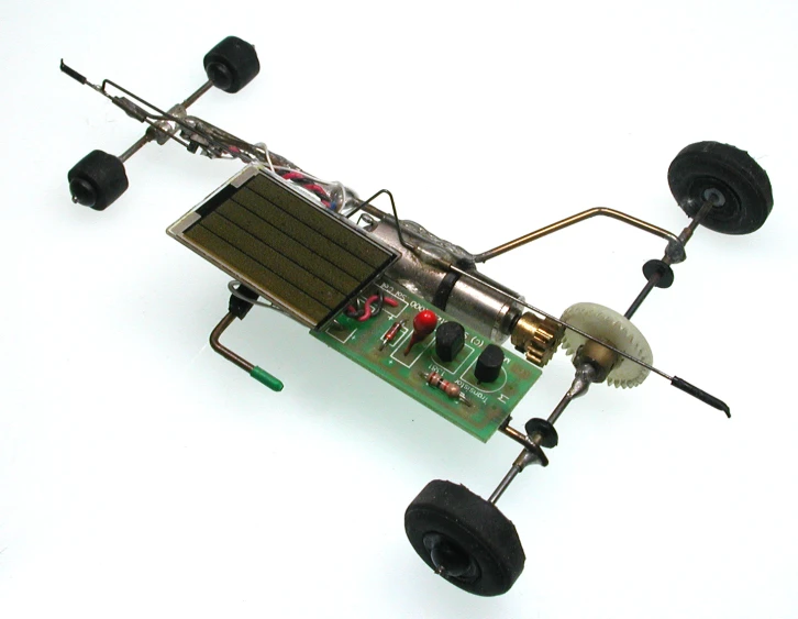 the toy car is equipped with electronic controls