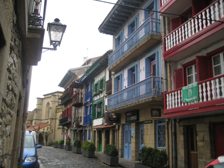 the narrow cobble stone streets are full of old houses