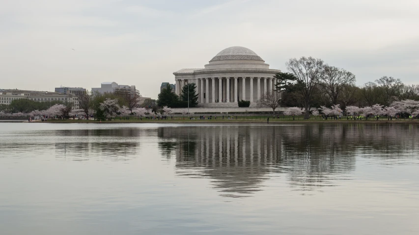 a large monument in the middle of the water