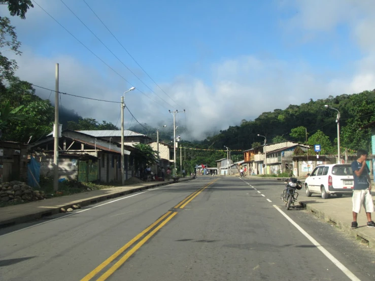 the road is empty on this very empty day