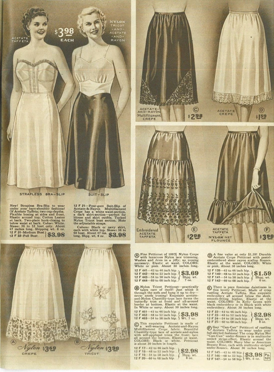 an advertit from an old fashion magazine about dresses