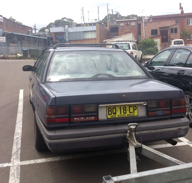 a car parked in the middle of the street