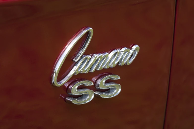 a close up of the logo on the door of a vehicle