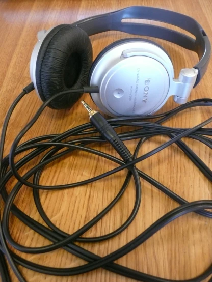 a pair of headphones on top of a table