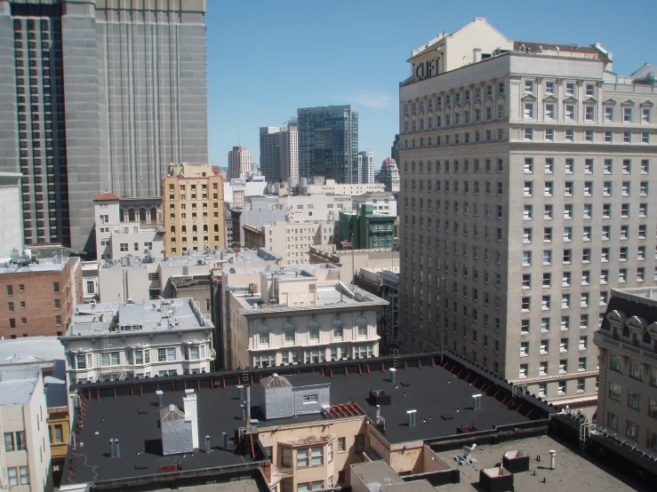 large city with a lot of tall buildings in the distance