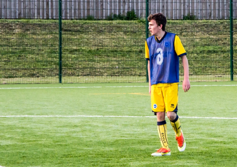 a man standing on top of a soccer field