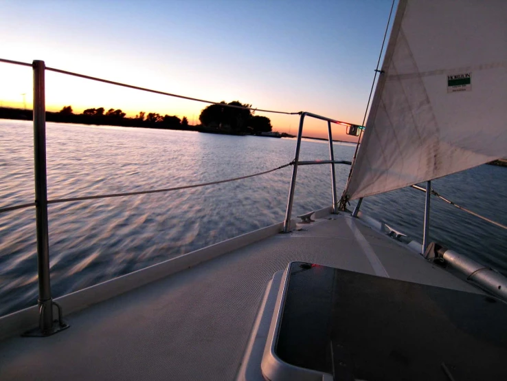 view from the deck of a boat in water