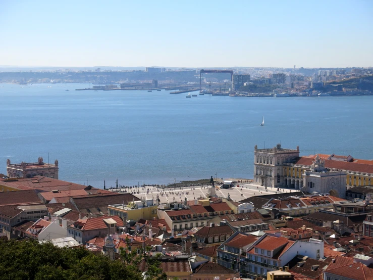 there are some buildings near the water