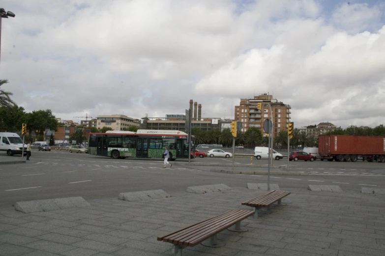 a bus parked on the side of a road