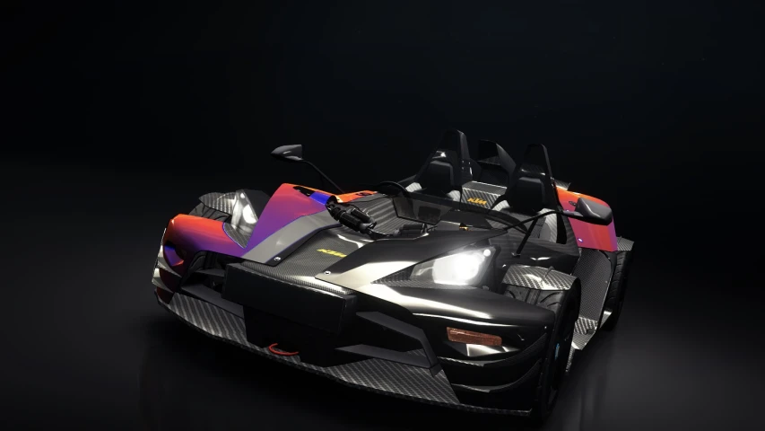 a very unusual looking car that is in the dark