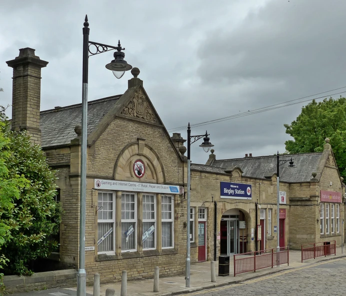 the town building is made of old bricks