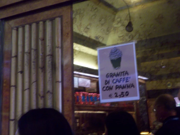there is a sign that says granite bizzeria don pasta