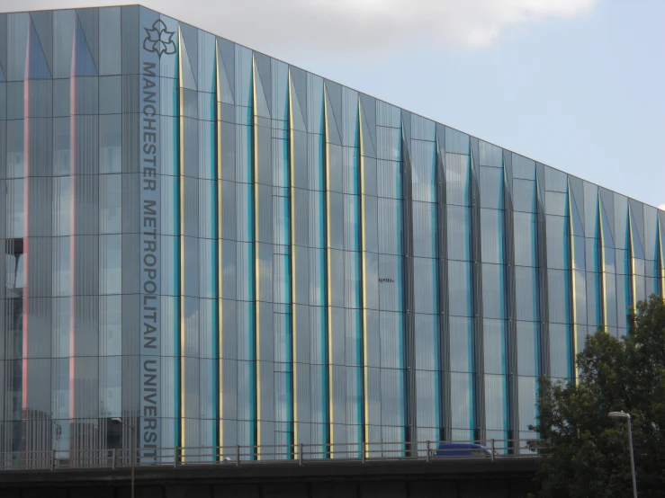 a large building with a very tall amount of windows on it