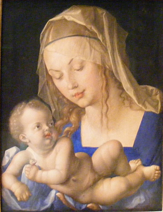 painting of the virgin holding the infant jesus