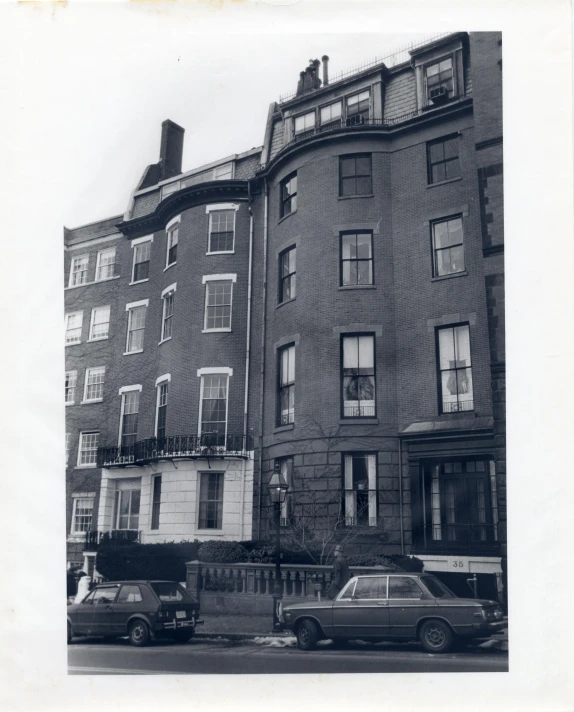 old black and white pograph of a row of building