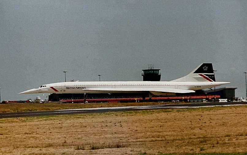 the big airplane is sitting on the runway