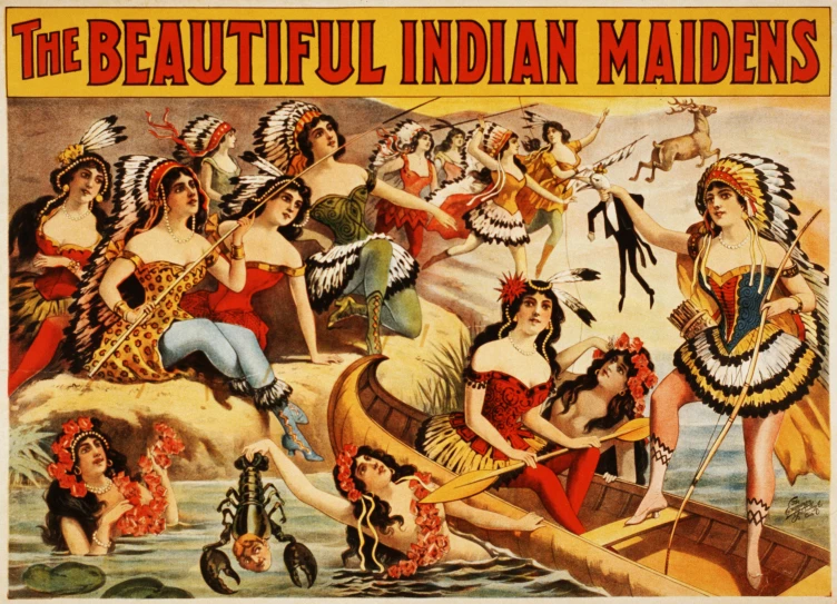 a vintage advertit of indian maidens from the'1900's