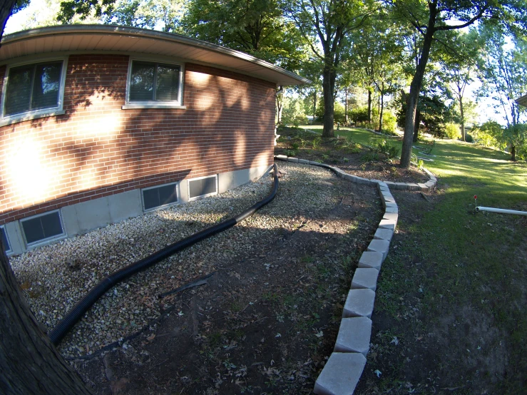 a house has brick side walk up to it's front