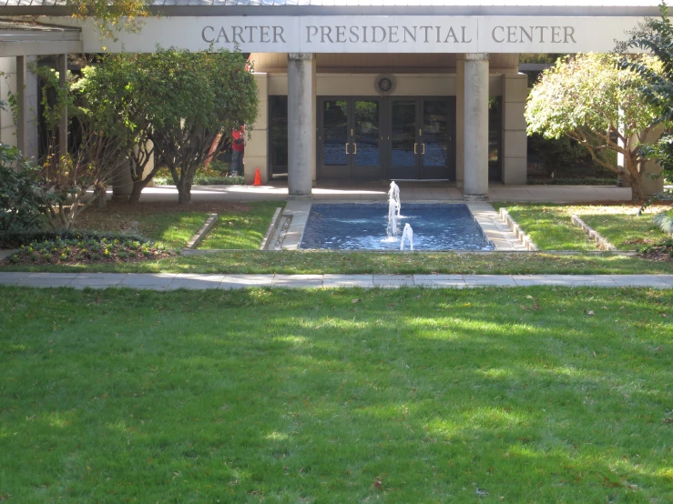 the front entrance to the presidential center in sacramento, california