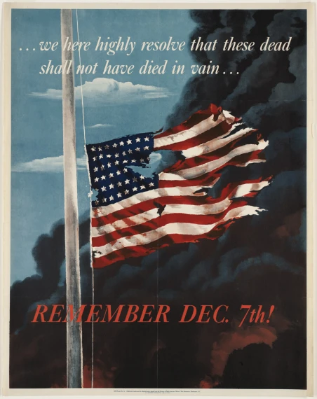 a poster that says, remember december 7th