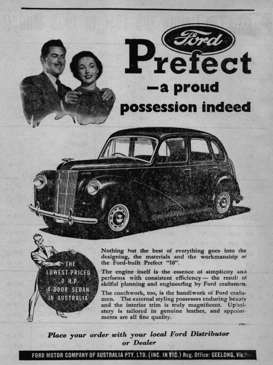 an old ad for ford's perfect - a - proud possession indeed