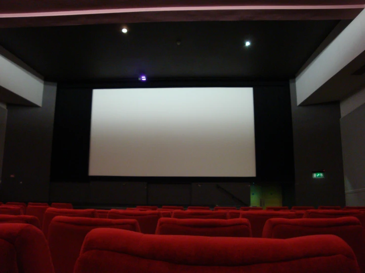 a large screen is installed in the middle of the room