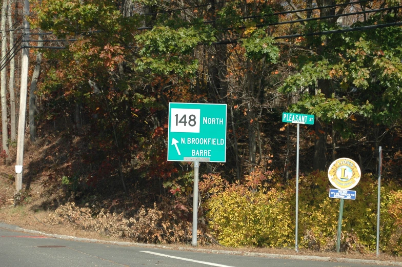 highway signs indicating speed limit are seen in this picture