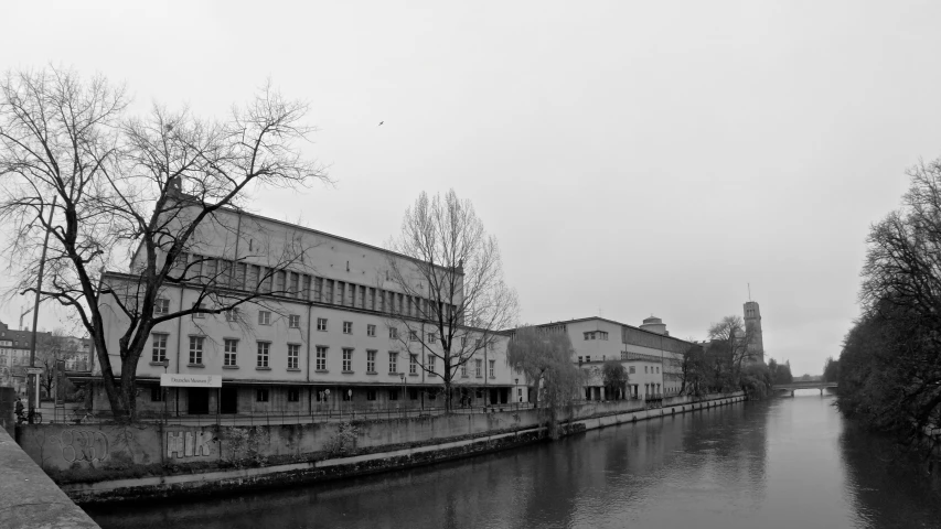 this is a canal in a city