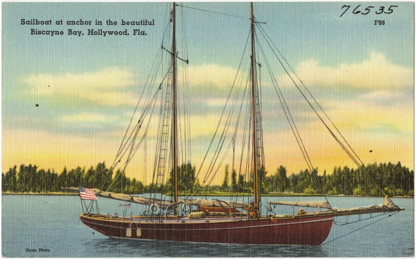 vintage boat sailing on water at twilight with quote