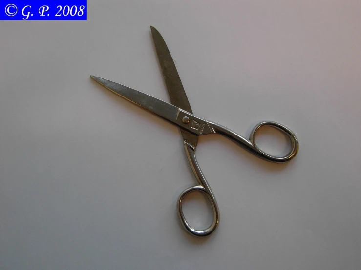 a pair of scissors is laying down on the table