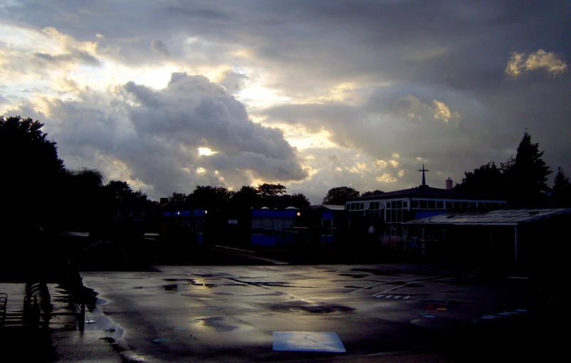 clouds are seen in the sky at twilight