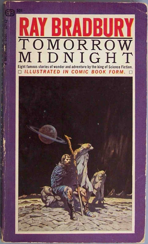 a purple cover for an old book called'tombrow midnight '