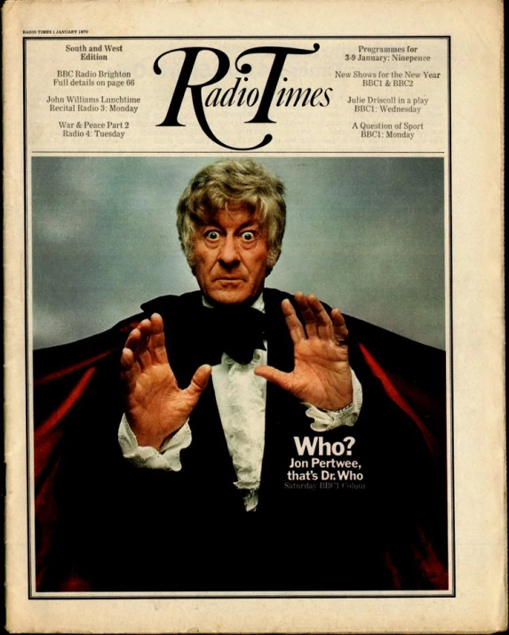 an old magazine features a man dressed in tuxedo
