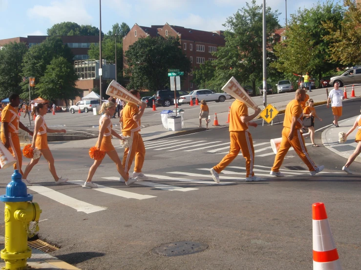 a large group of people on a street