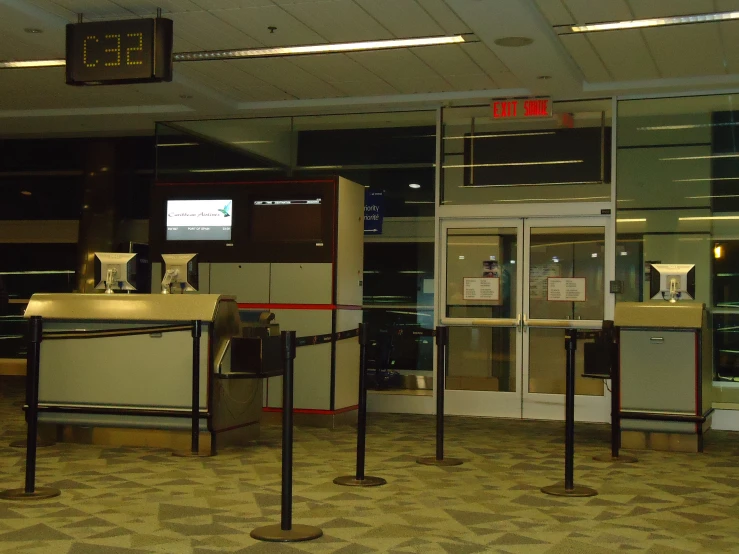 the check in counters and luggage gates are in front of the building