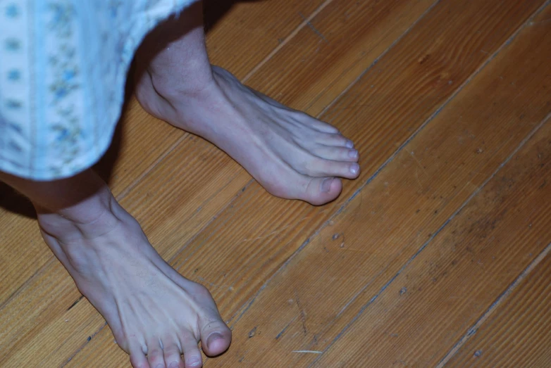 a close up s of someone with bare feet