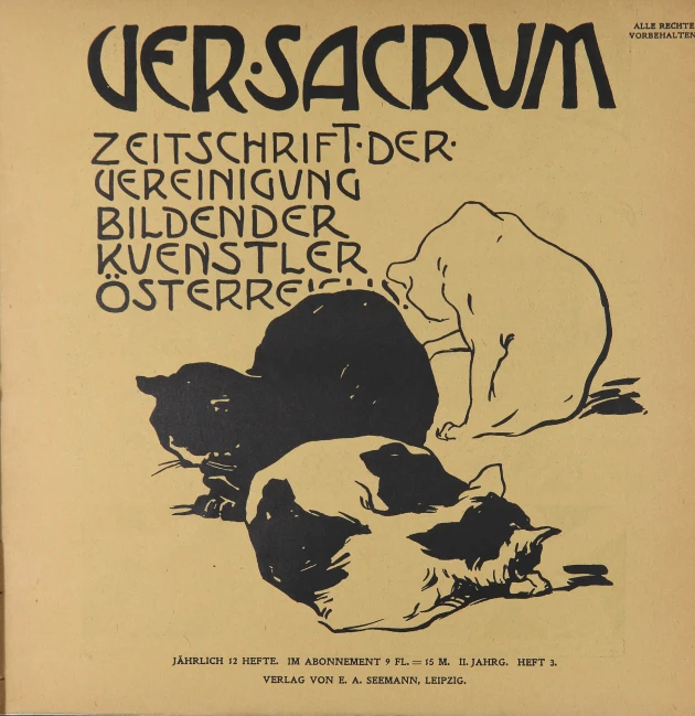 this book is written in german and has a drawing of a cat laying next to another one