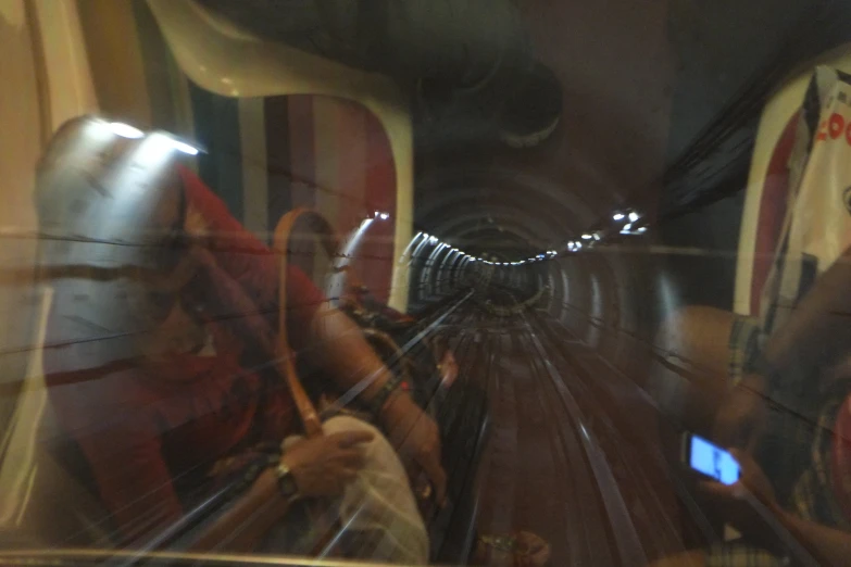 a view of the subway as people are in it