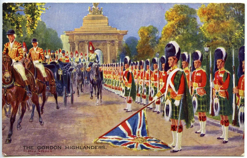 an oil painting of soldiers at the royal guard