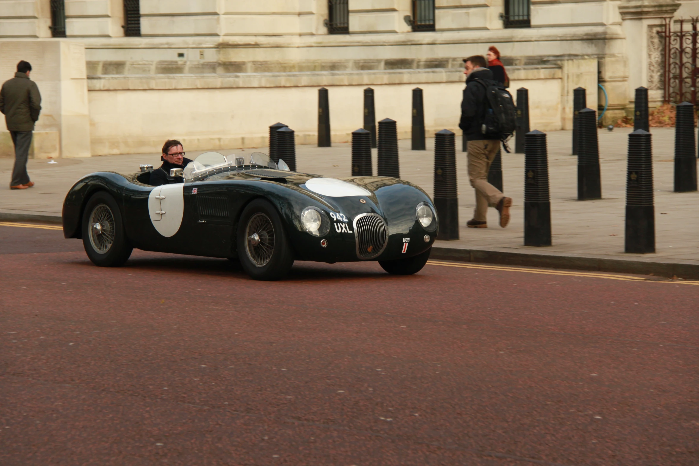 a race car is shown on the street