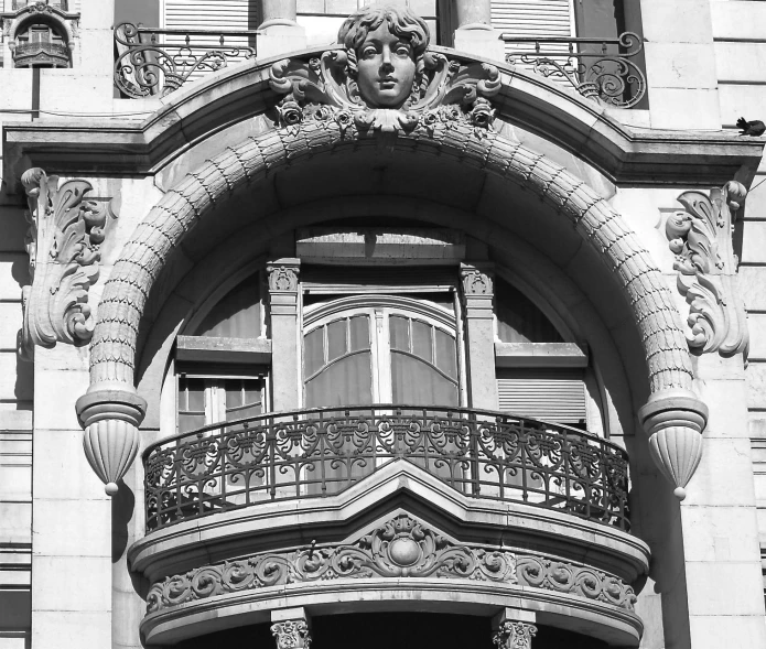 a balcony and balconies on the top of a building