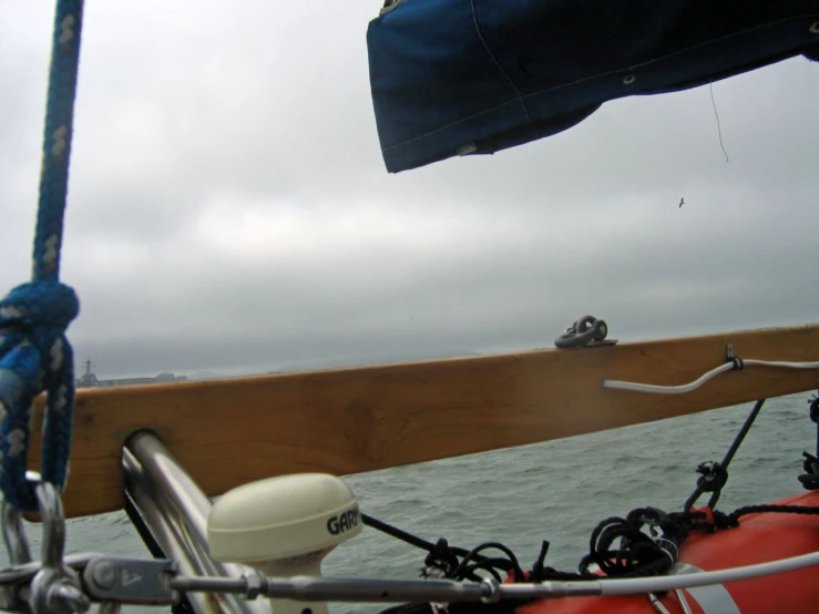 a boat sitting on top of a body of water