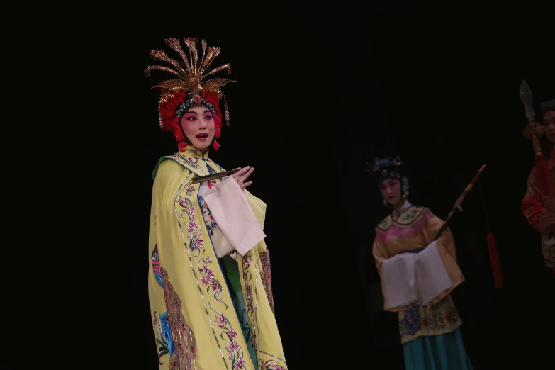 chinese opera show, asian fashion, full length outfit